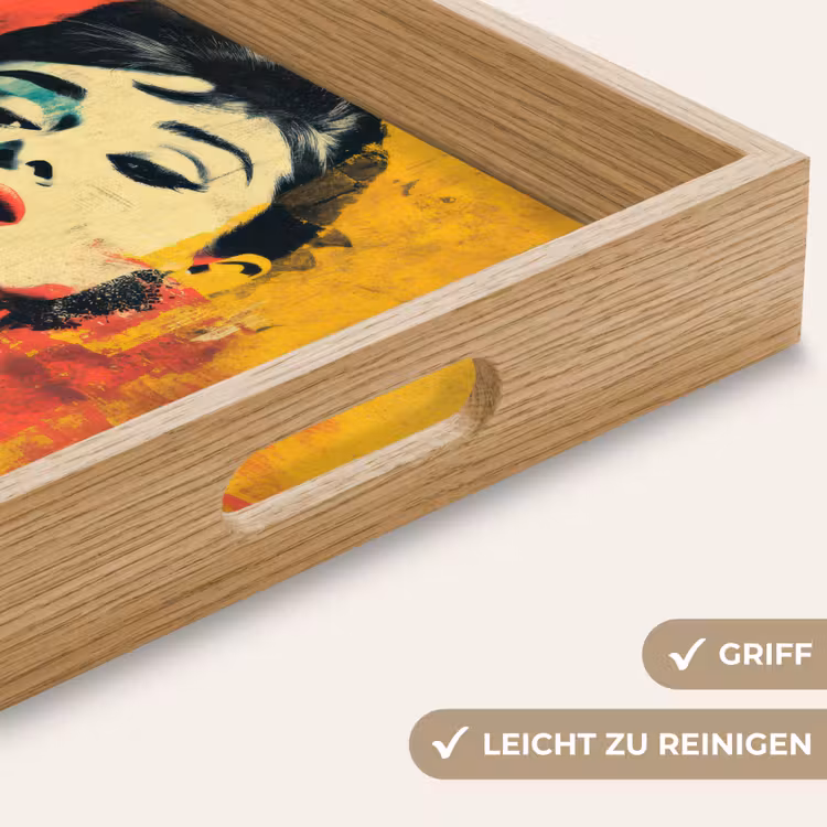 Tablett - Frau - Rote Lippen - Ausdrucksstark - Grafik — 8