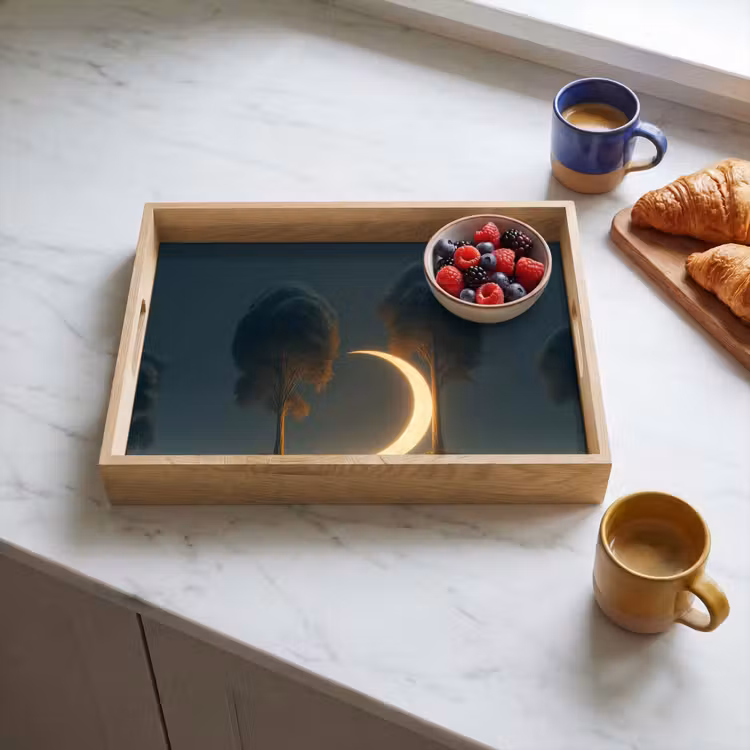 Tablett - Mond - Bäume - Spaziergang — 3
