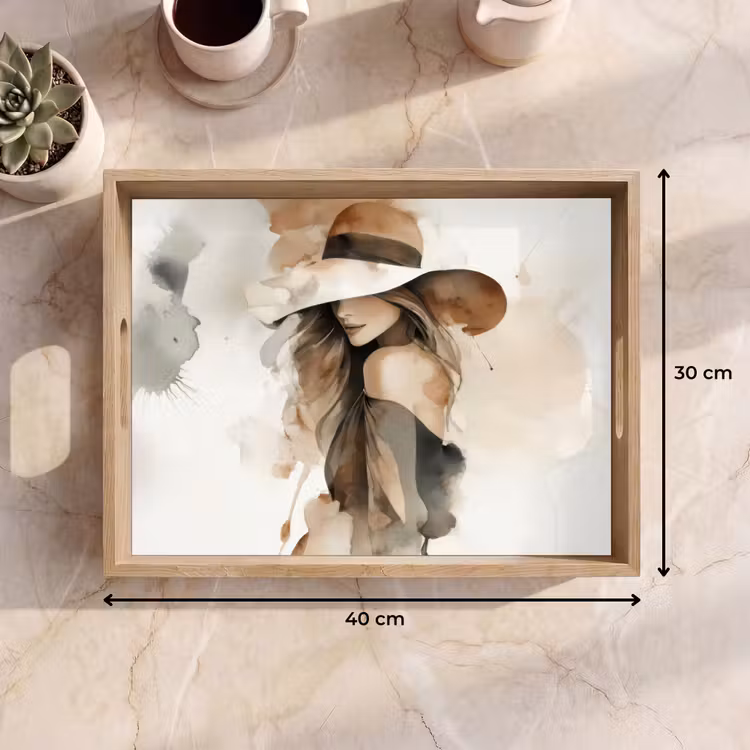 Tablett - Mysteriös - Frau - Sepia — 7
