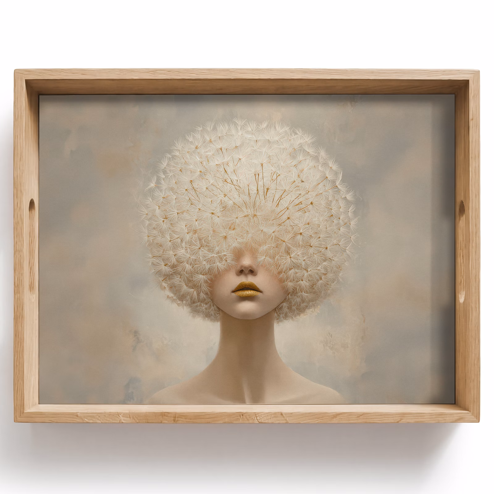Tablett - Dreamy - Beige - Löwenzahnsamen — 1