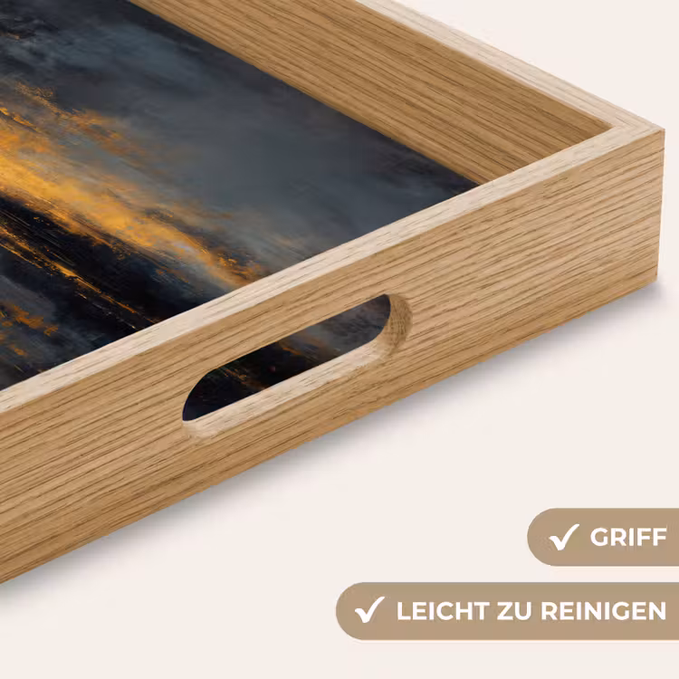 Tablett - Goldene Reflexion auf dem Wasser — 8