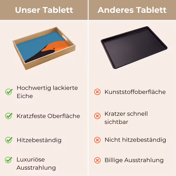 Tablett - Leuchtend orangefarbene Dünen - Schatten - leerer Himmel — 9