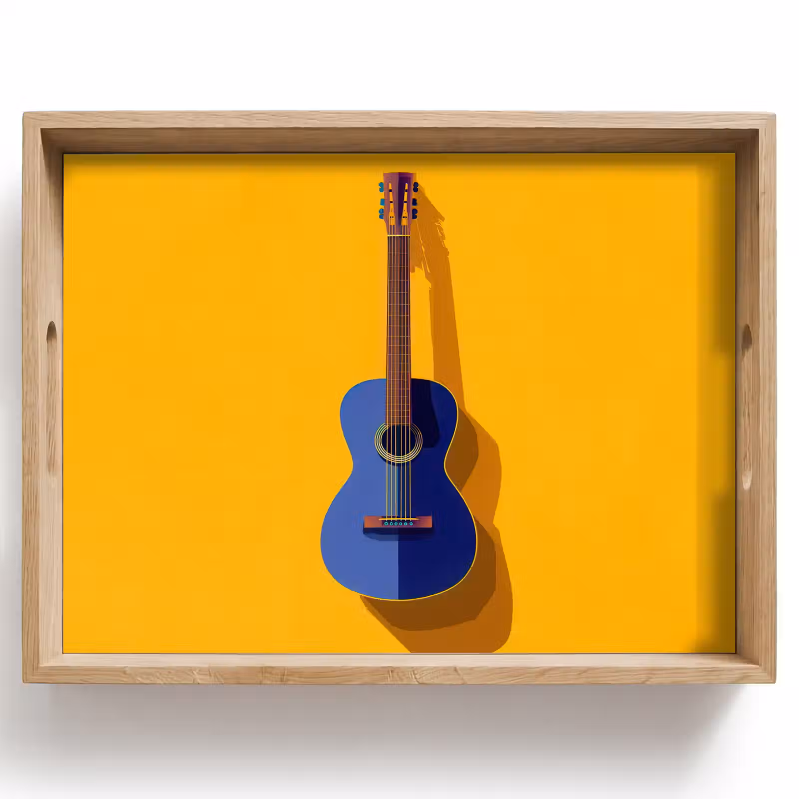 Tablett - Gitarre - Akustisch - Minimalistisch - Gelb — 1