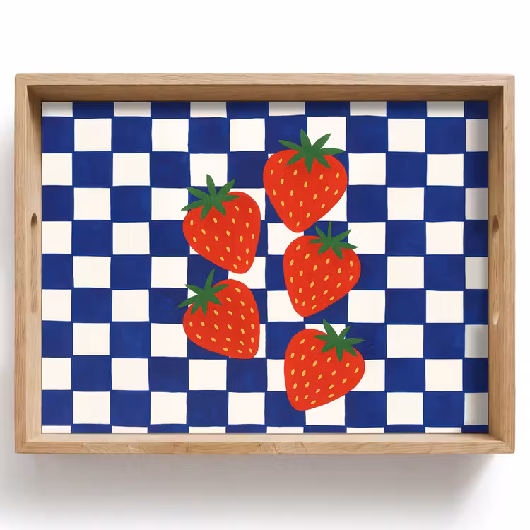 Tablett - Blockiert - Blau - Erdbeere — 1