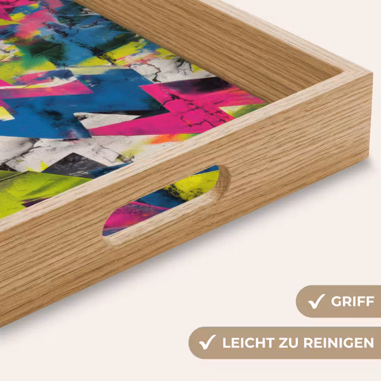 Tablett - Blitze - Muster - Marmor - Farben — 8