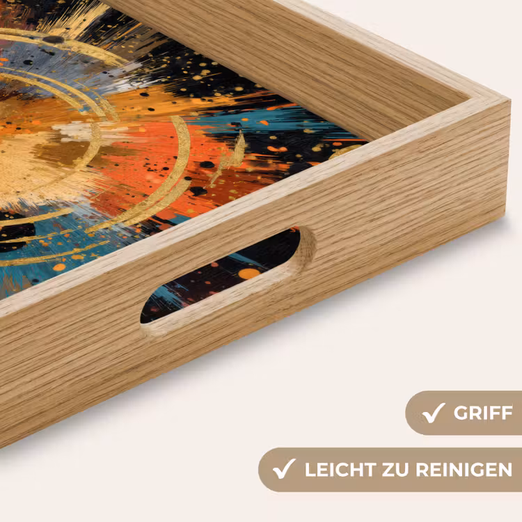 Tablett - Explosion - Farbtextur - Gold - Abstrakt — 8