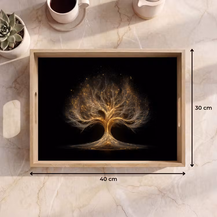 Tablett - Lichter - Baum - Abstrakt - Schwarz — 7