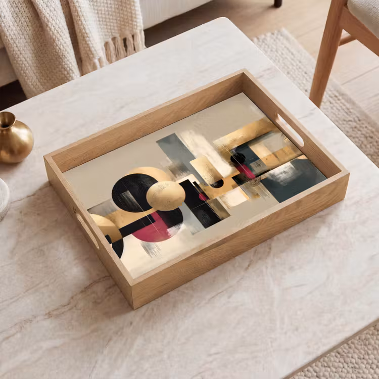 Tablett - Abstrakt - Formen - Beige - Texturen — 2