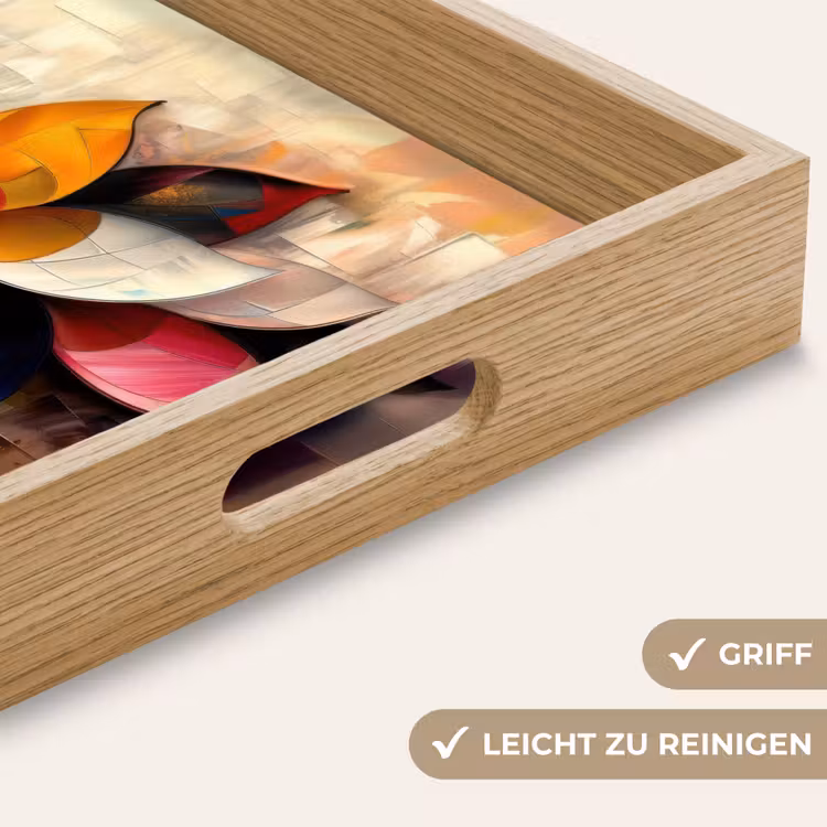 Tablett - Blume - Abstrakt - Bunt - Blätter — 8