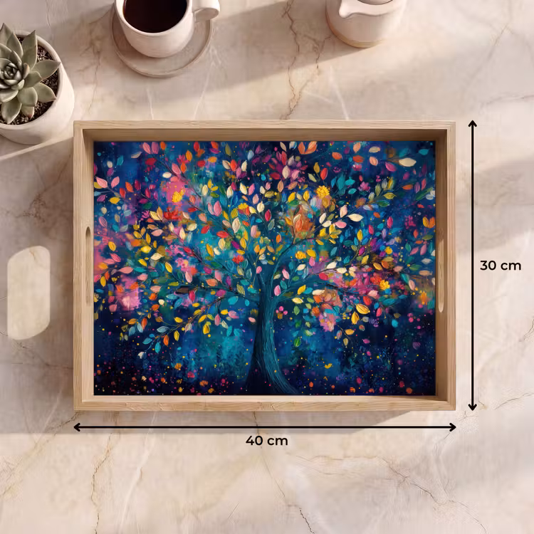Tablett - Bunt - Baum - Magisch - Abstrakt — 7
