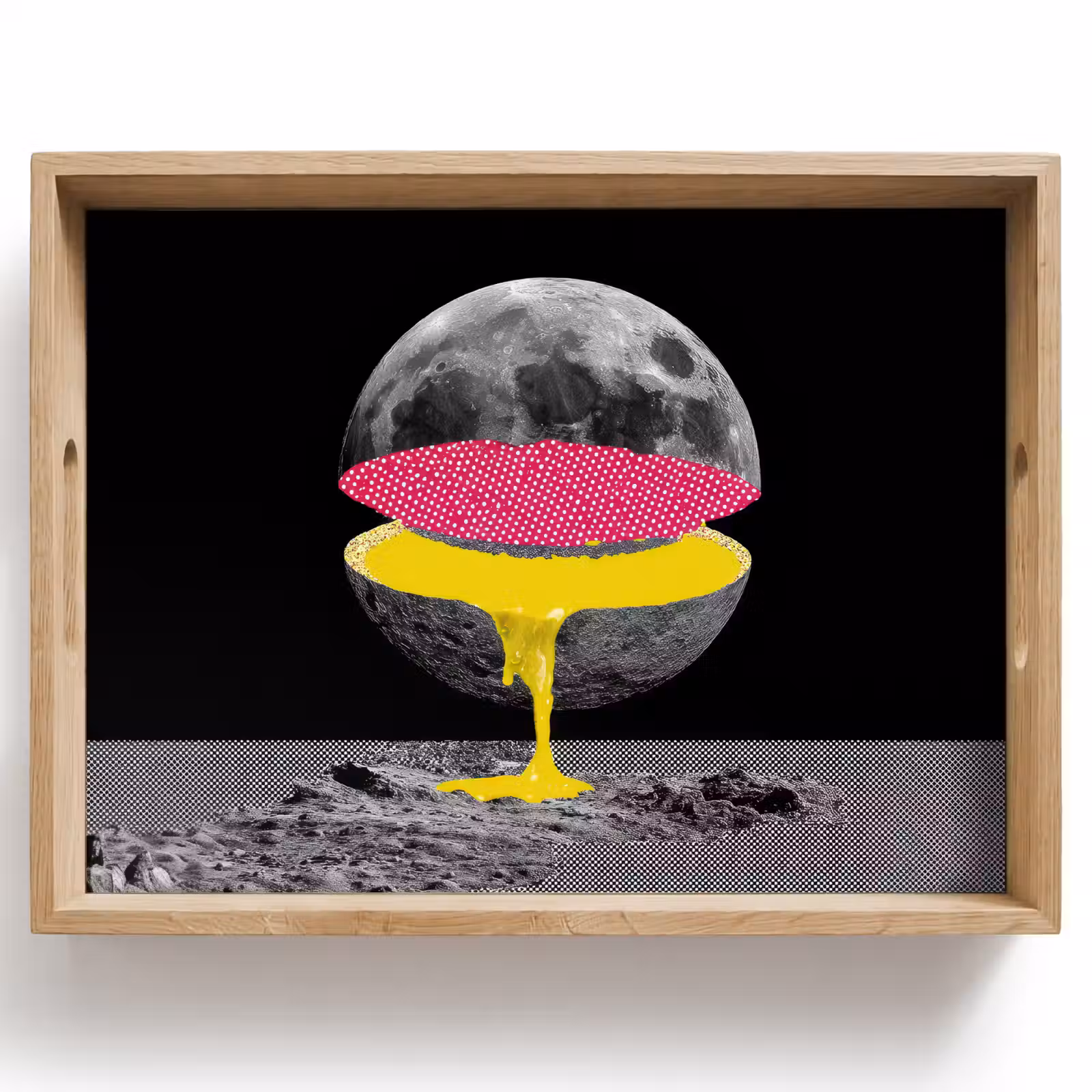 Tablett - Mond - Gelb - Rosa - Schwarz — 1