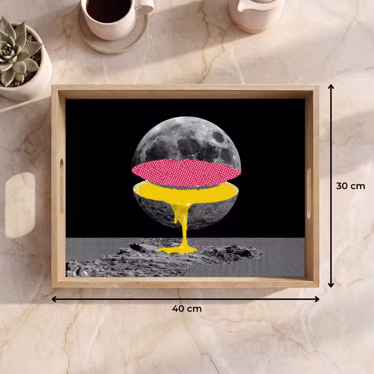 Tablett - Mond - Gelb - Rosa - Schwarz — 7