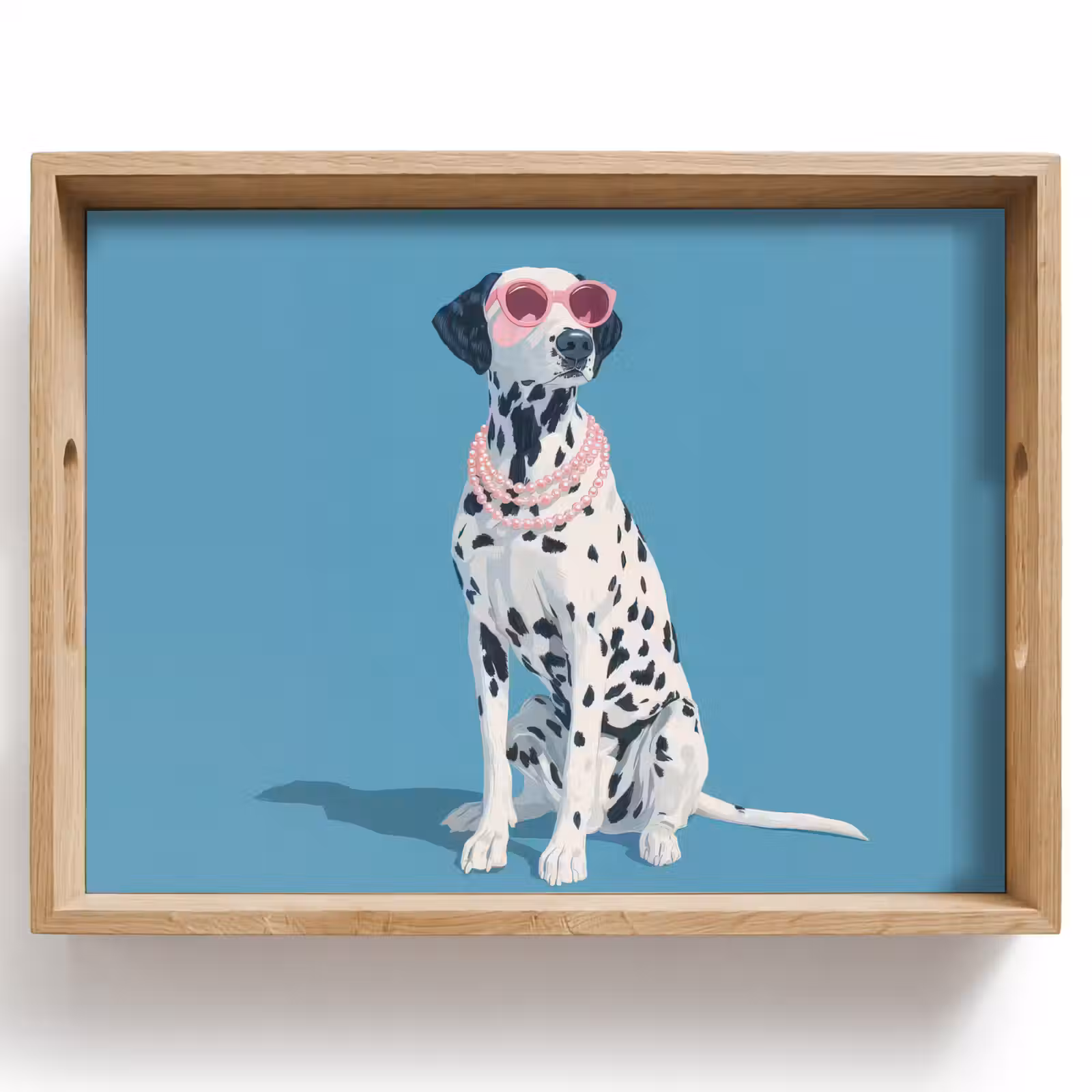 Tablett - Dalmatiner - Sonnenbrille - Blau — 1