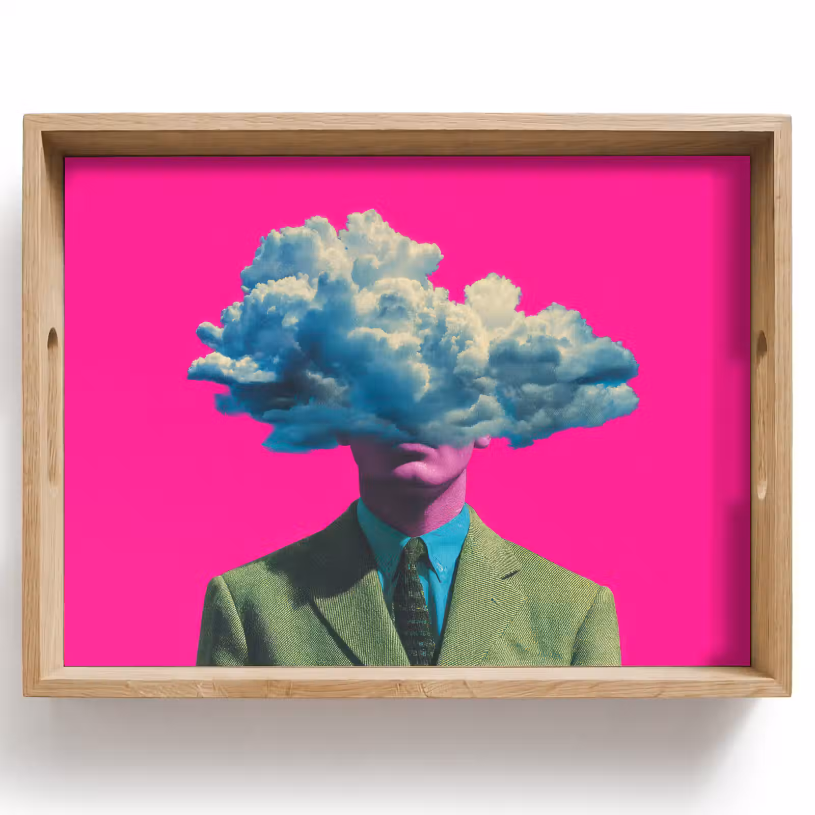 Tablett - Mann - Anzug - Wolke - Rosa — 1