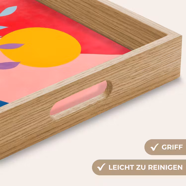Tablett - Blätter - Sonne - Abstrakte Formen — 8