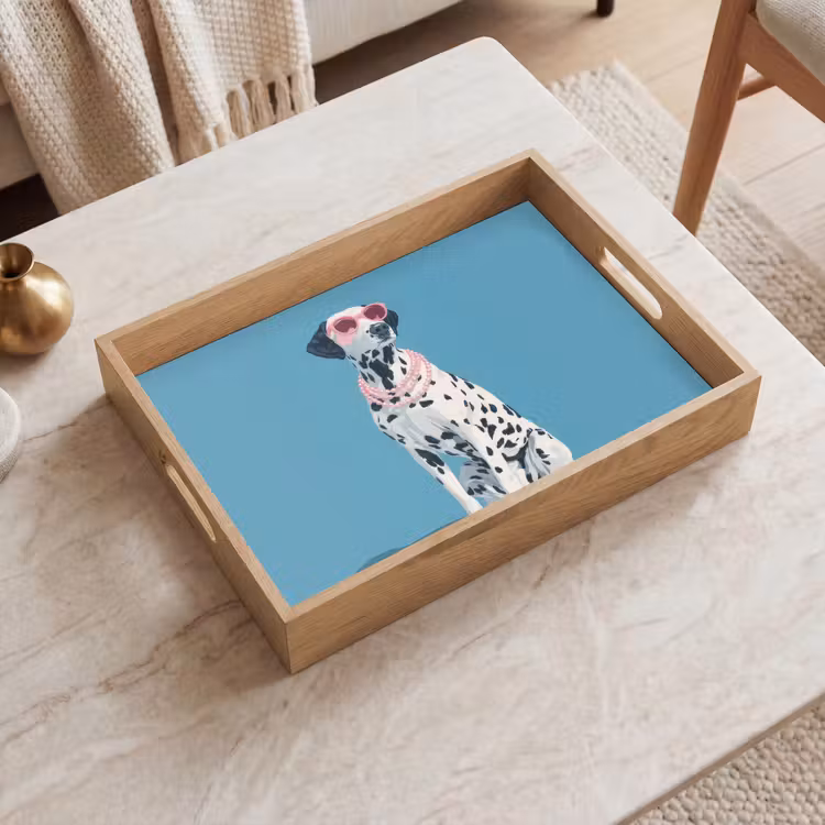 Tablett - Dalmatiner - Sonnenbrille - Blau — 2