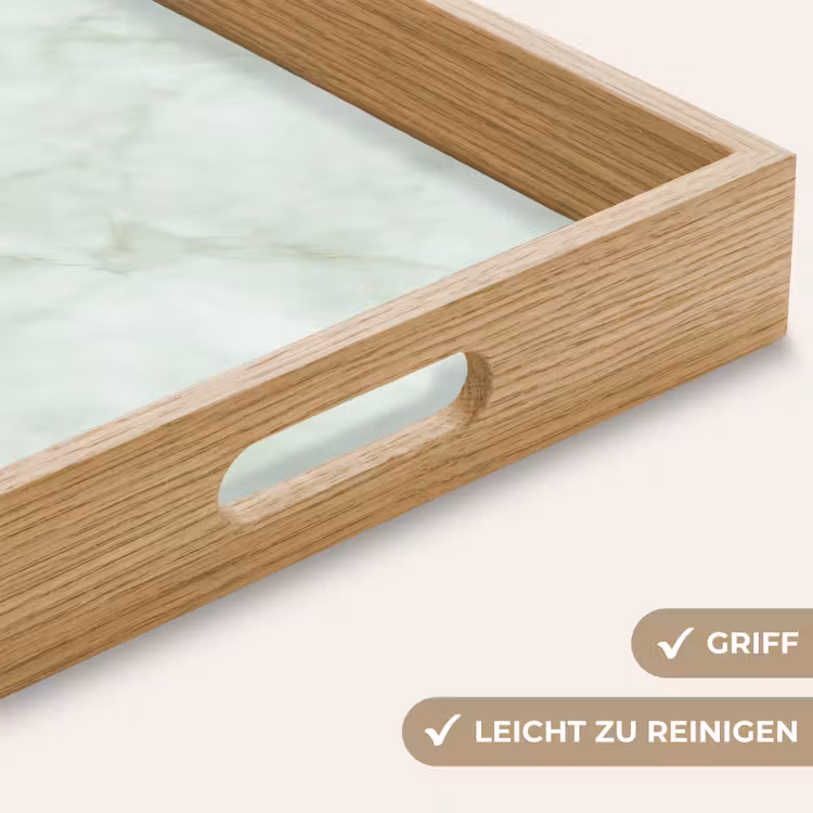 Tablett - Grün - Marmor - Fließende Adern — 8