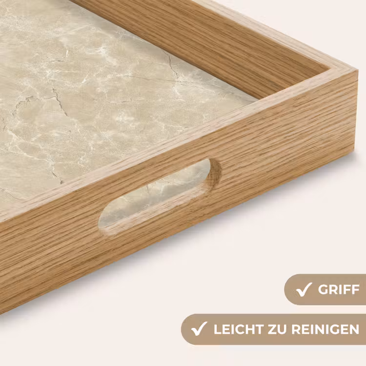 Tablett - Hellbeige - Marmor - Diffusionsäderung — 8