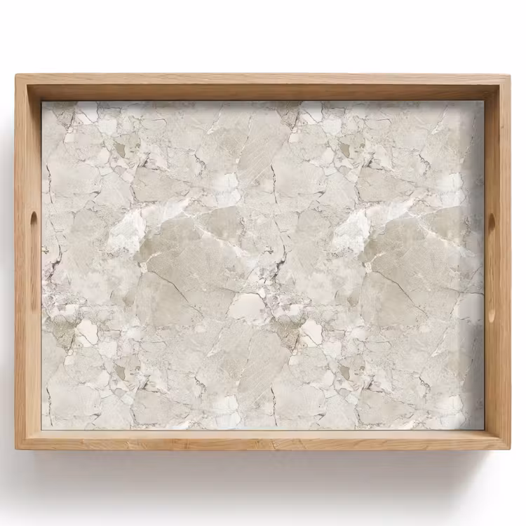 Tablett - Marmor - Grau - Adern — 1