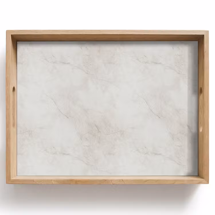 Tablett - Grau - Marmor - Adern — 1