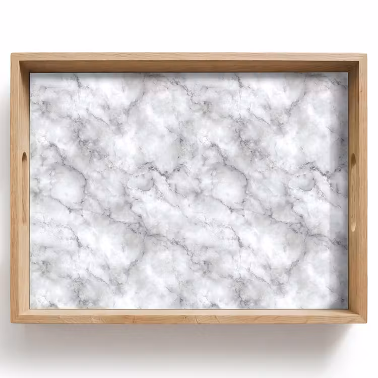 Tablett - Grau - Marmor - Klassisch - Adern — 1
