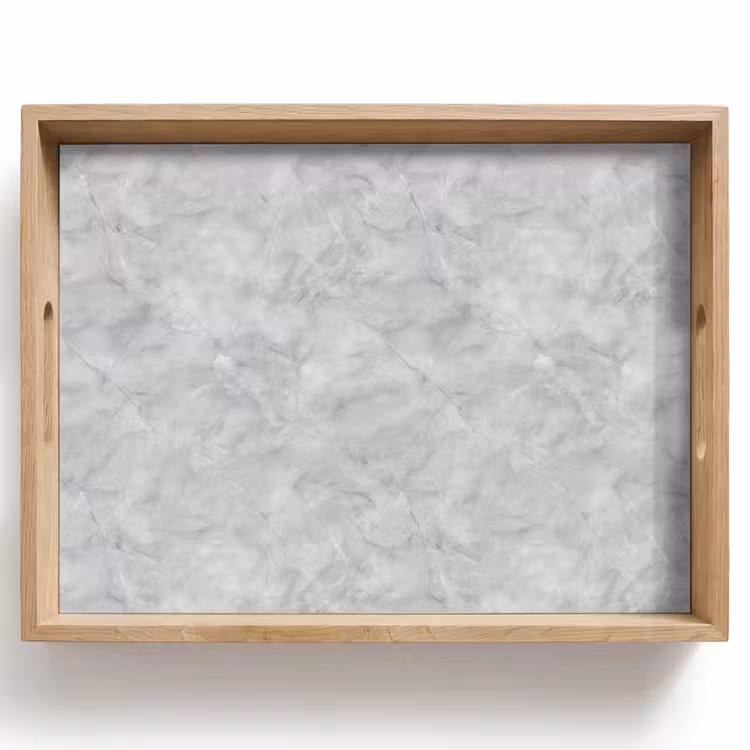 Tablett - Grau - Marmor - Matt — 1