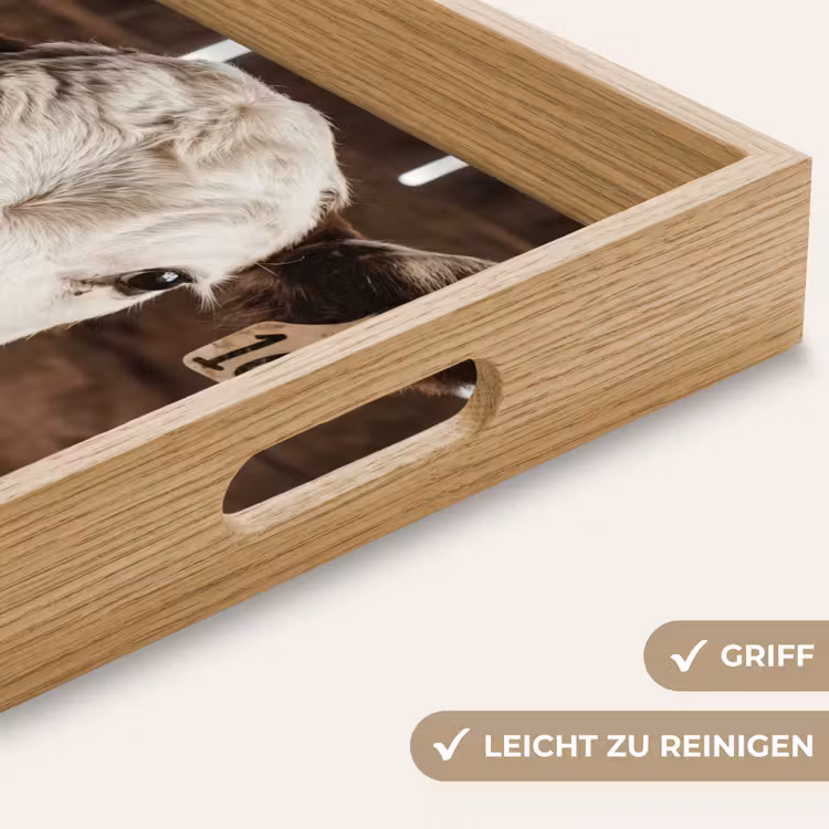 Tablett - Kalb - Ohrmarke - Holzstall — 8
