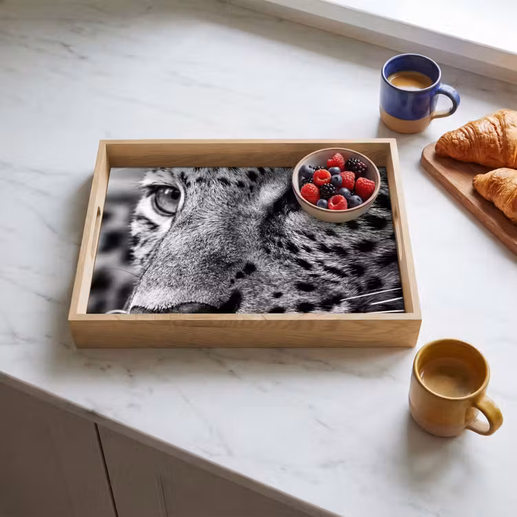 Tablett - Leopard - Schwarz - Weiß - Auge — 3