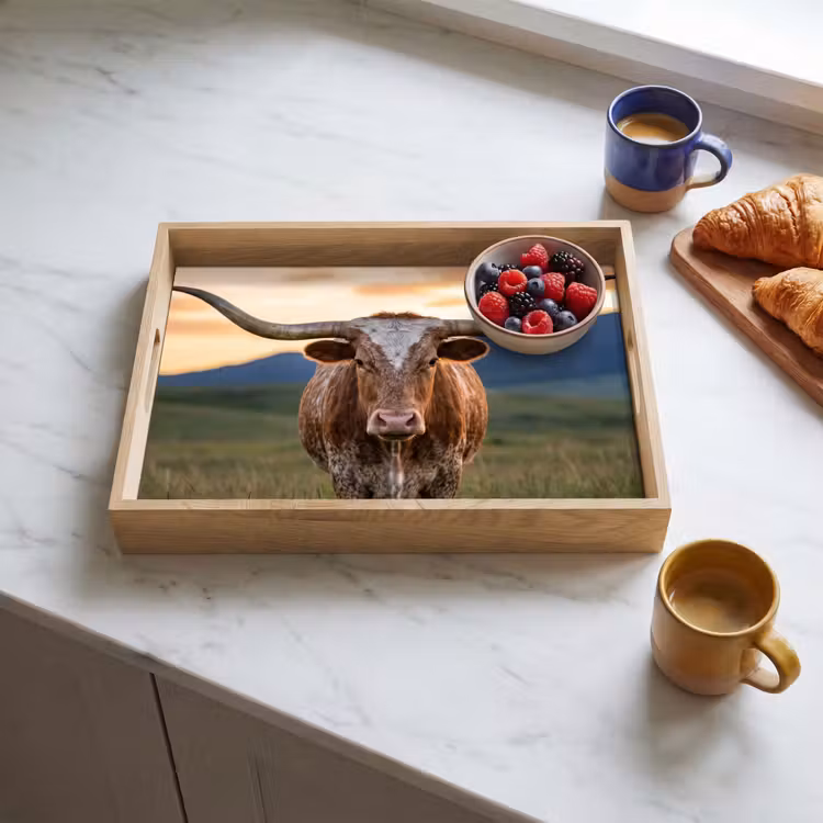 Tablett - Longhorn - Landschaft - Sonnenuntergang — 3
