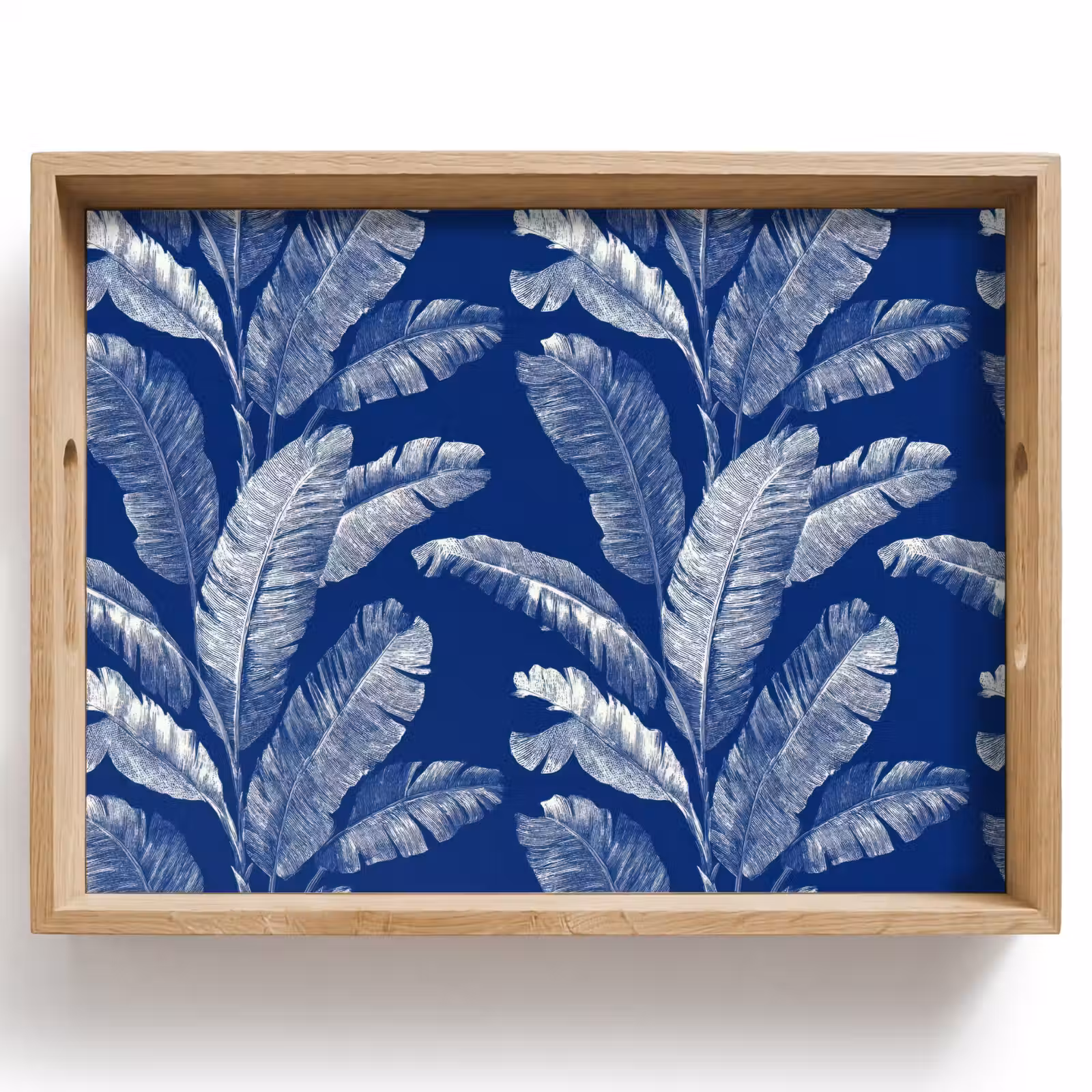 Tablett - Blatt - Palme - Blau — 1