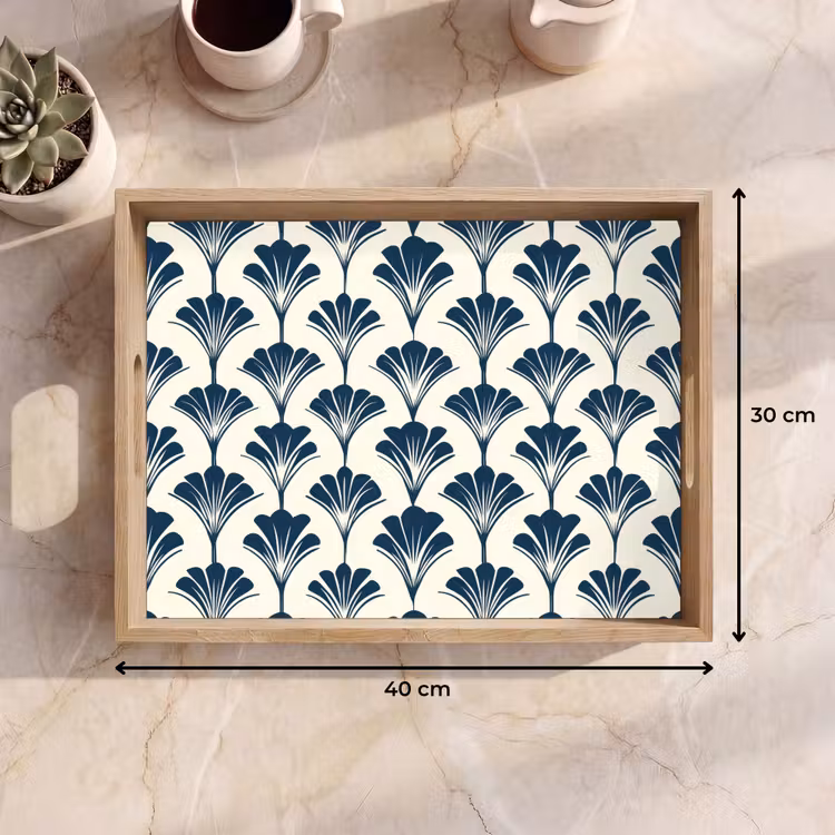 Tablett - Klassisch - Motiv - Blau — 7