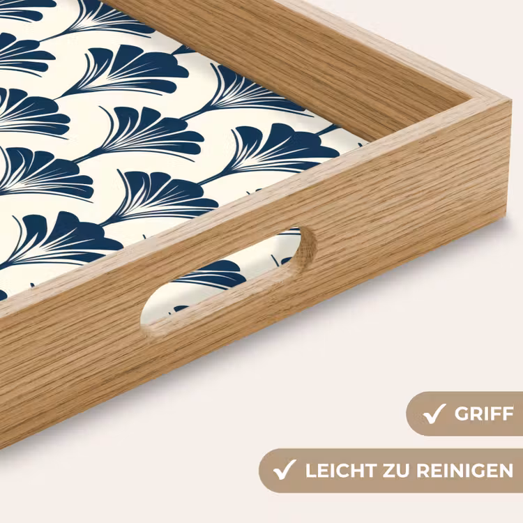 Tablett - Klassisch - Motiv - Blau — 8
