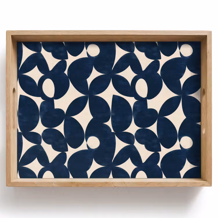 Tablett - Modern - Geometrisch - Blau — 1