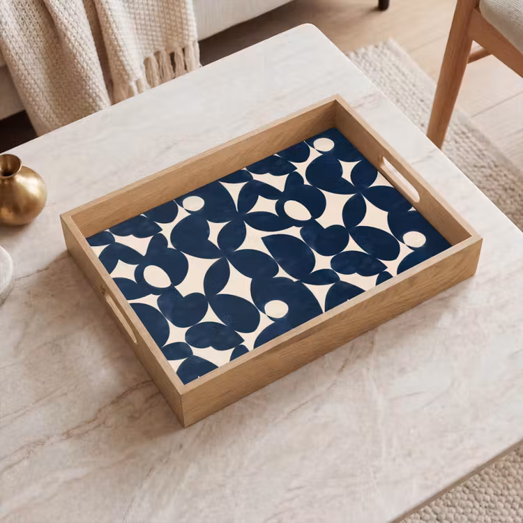 Tablett - Modern - Geometrisch - Blau — 2