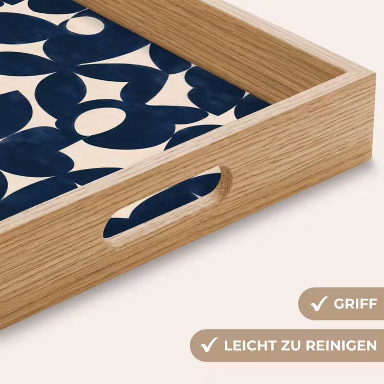 Tablett - Modern - Geometrisch - Blau — 8