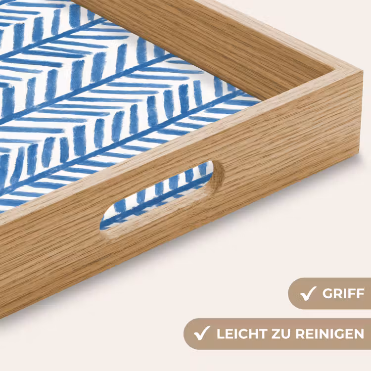 Tablett - Muster - Gestreift - Blau — 8