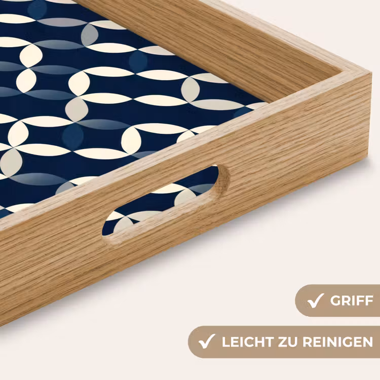 Tablett - Abstrakt - Muster - Blau — 8