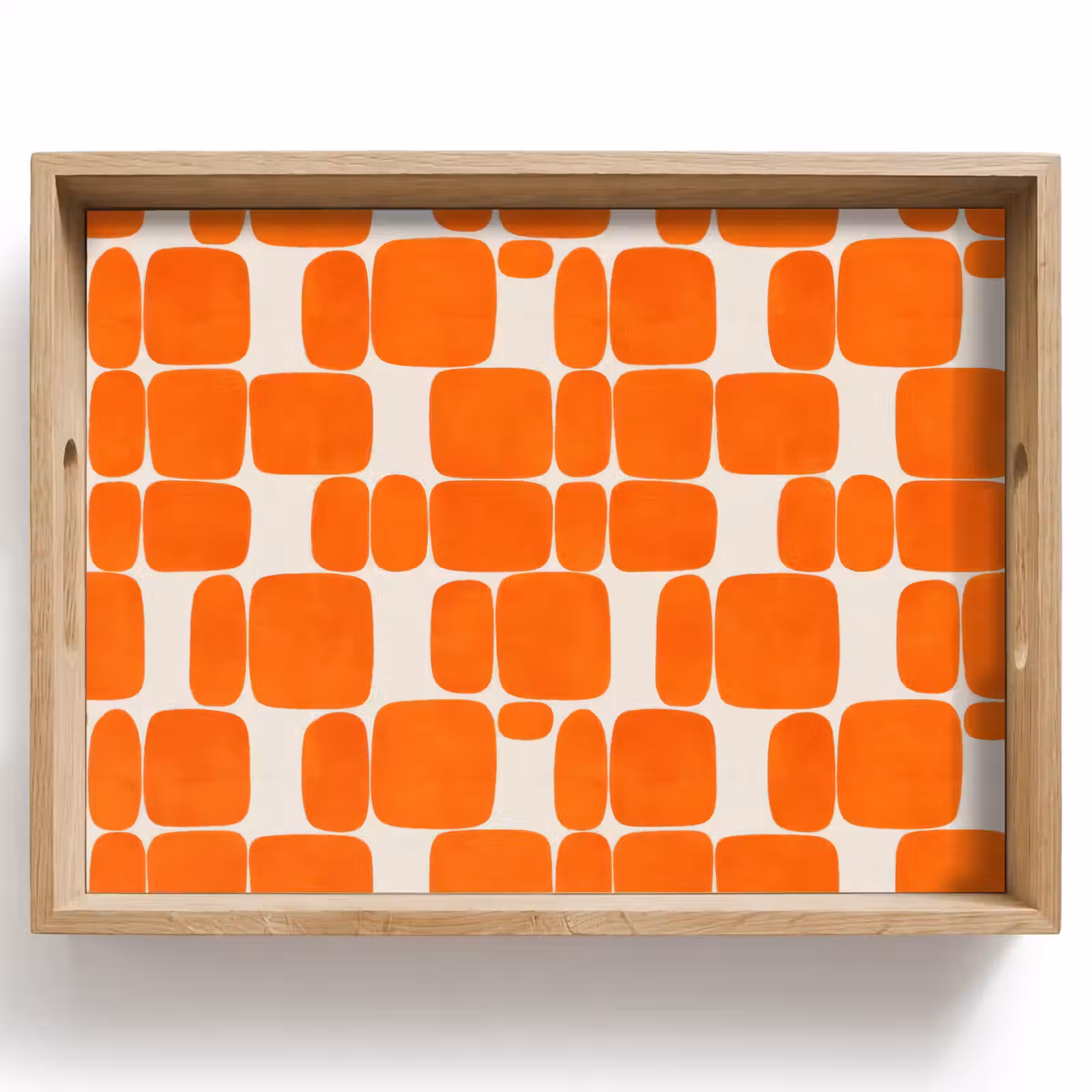 Tablett - Muster - Retro - Orange — 1