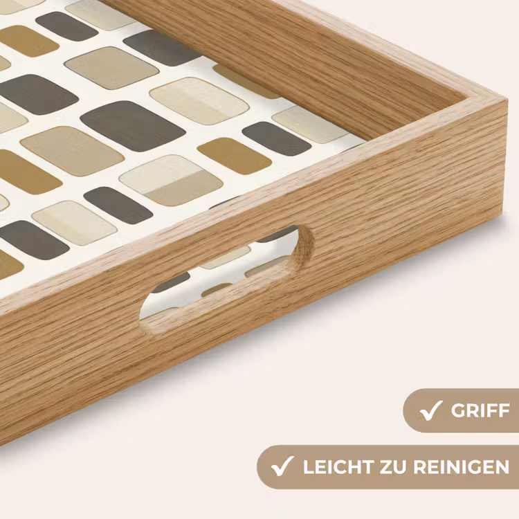 Tablett - Blöcke - Vintage - Grau — 8