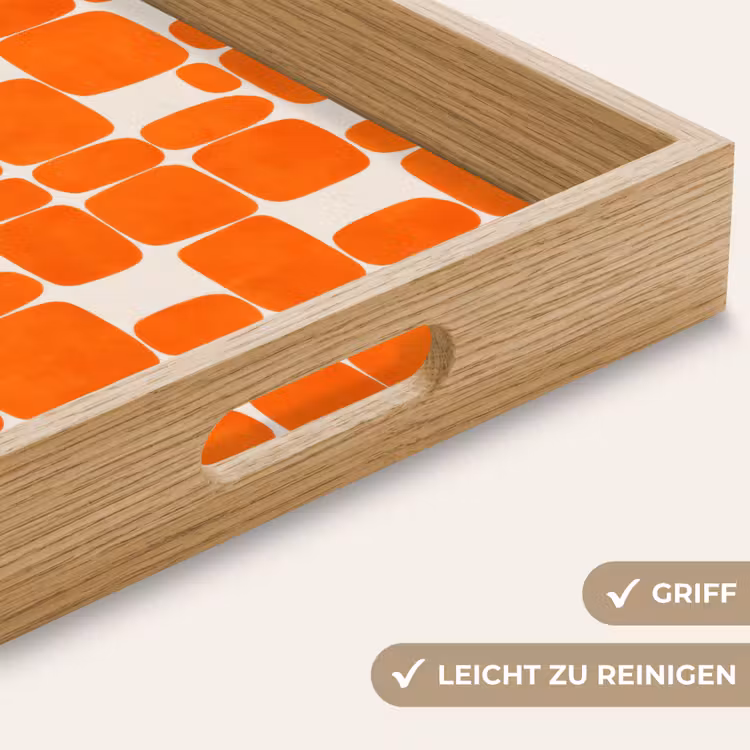Tablett - Muster - Retro - Orange — 8