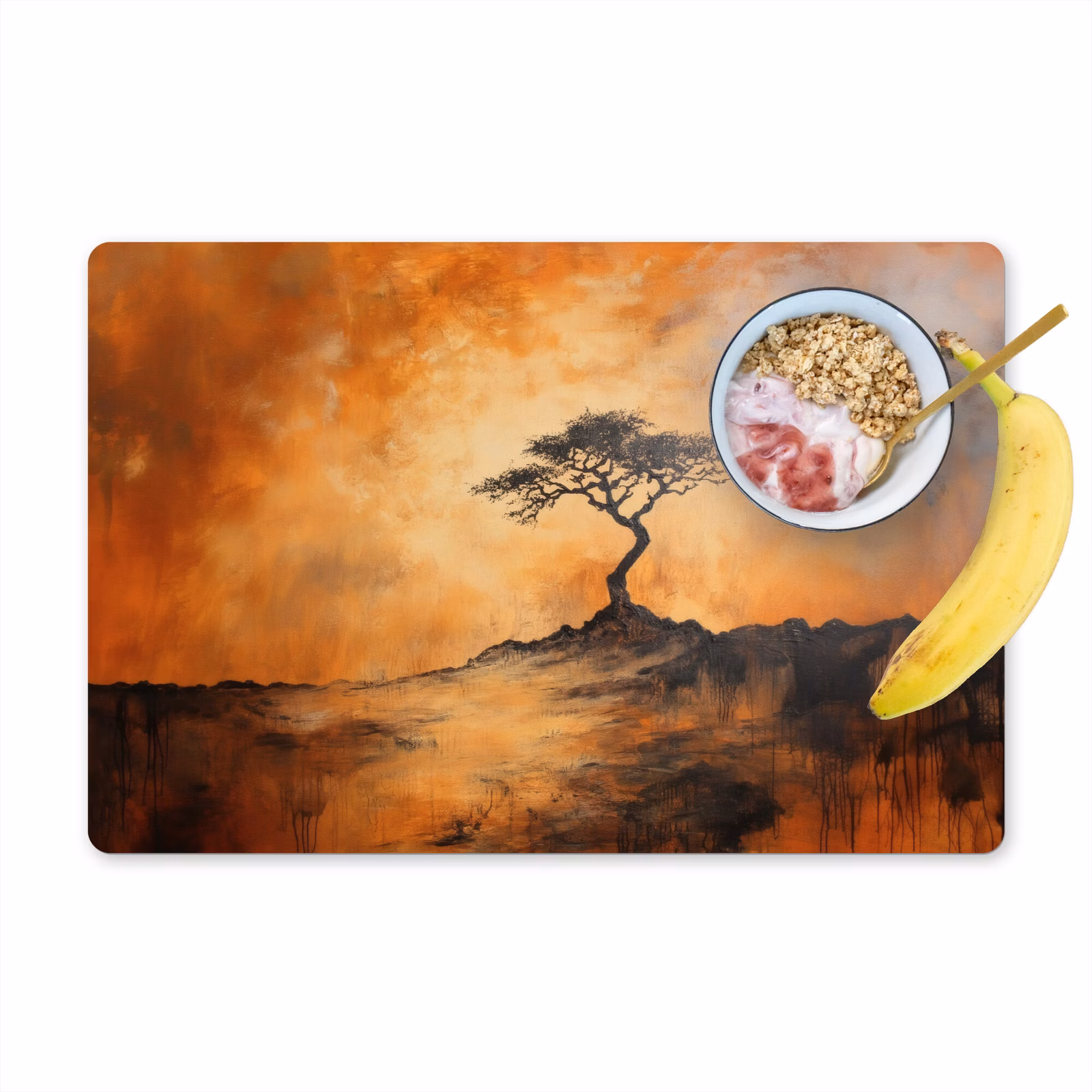 Tischset - Baum - Landschaft - Orange — 1
