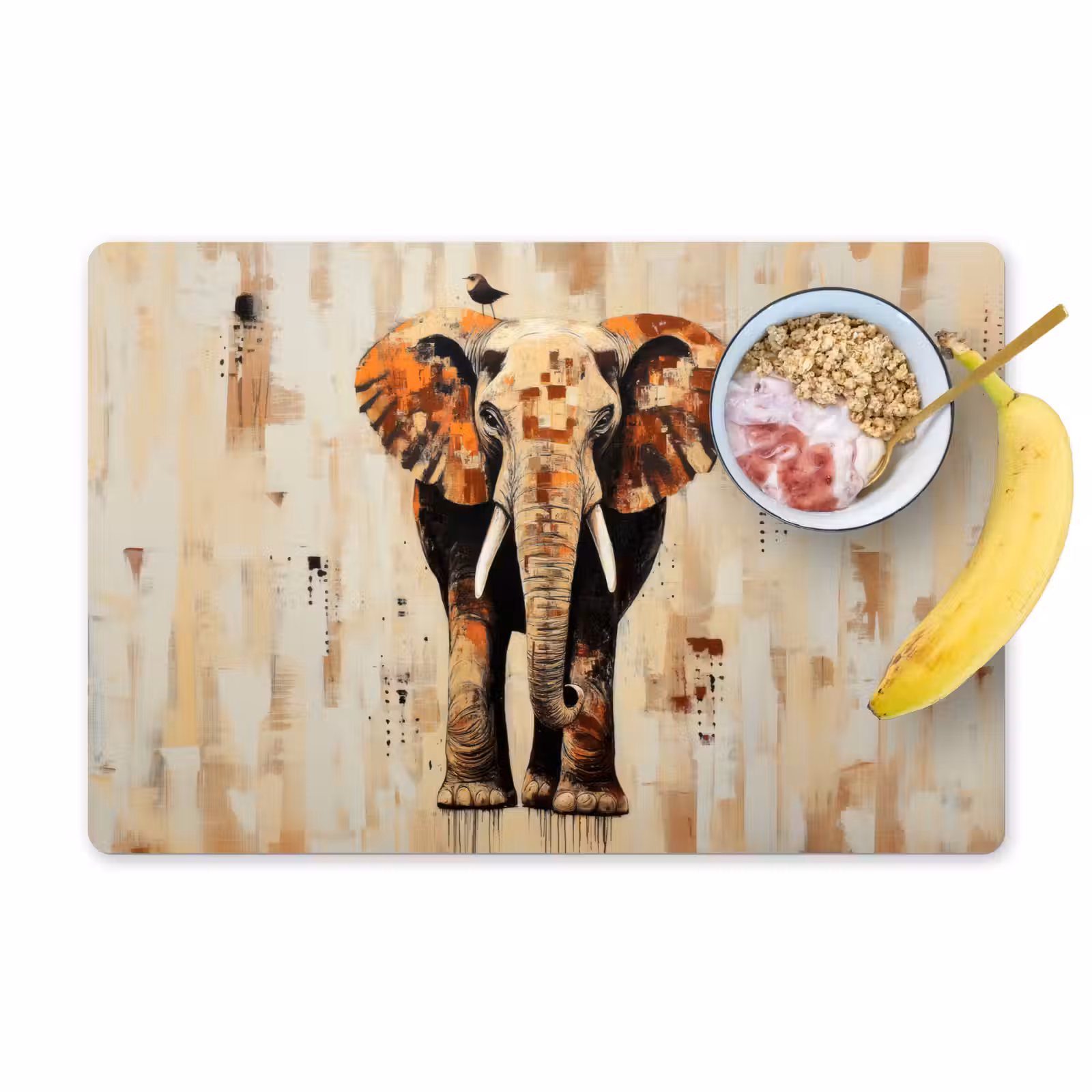 Tischset - Elefant - Rüssel - Mosaik - Abstrakt — 1