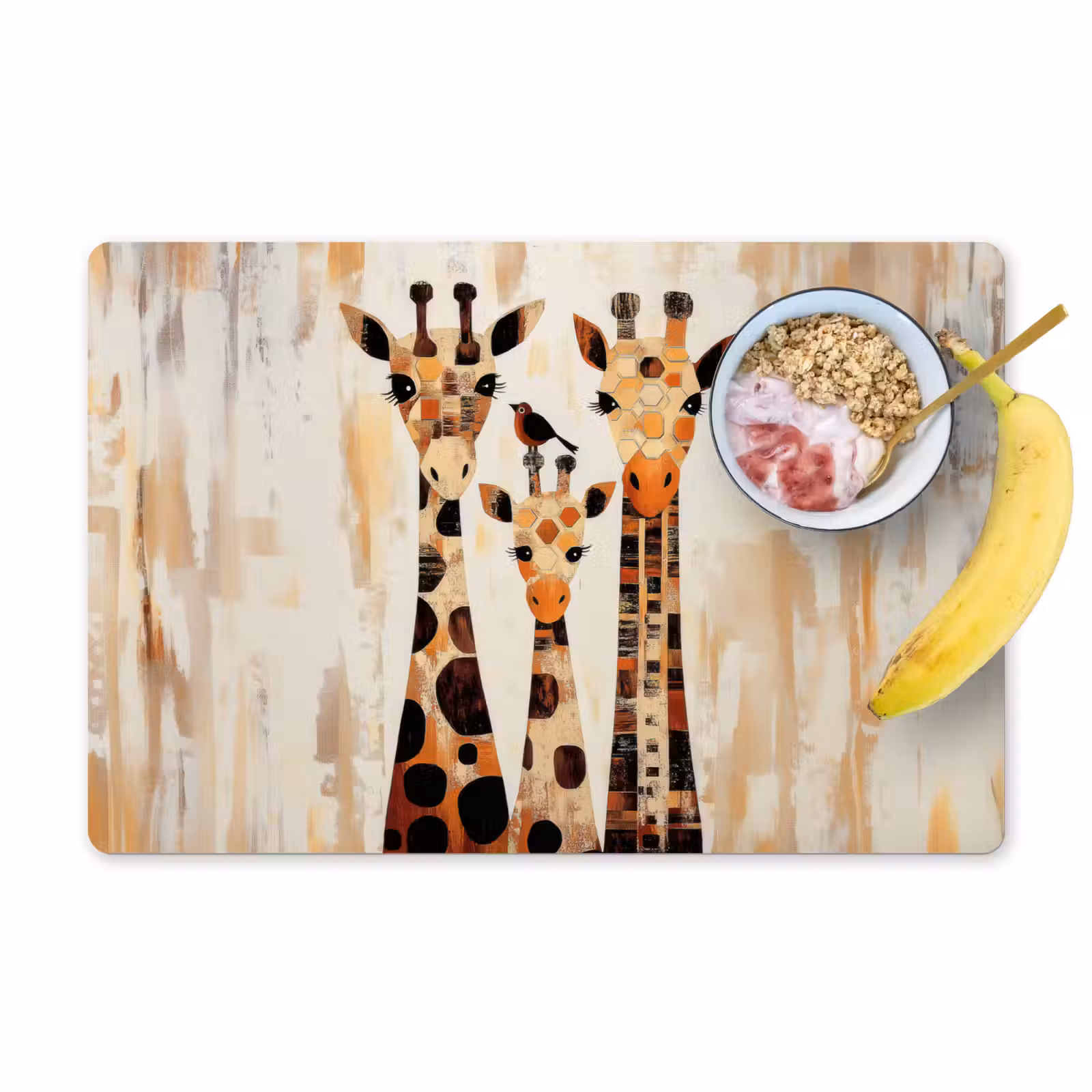 Tischset - Giraffen - Cartoon - Creme — 1