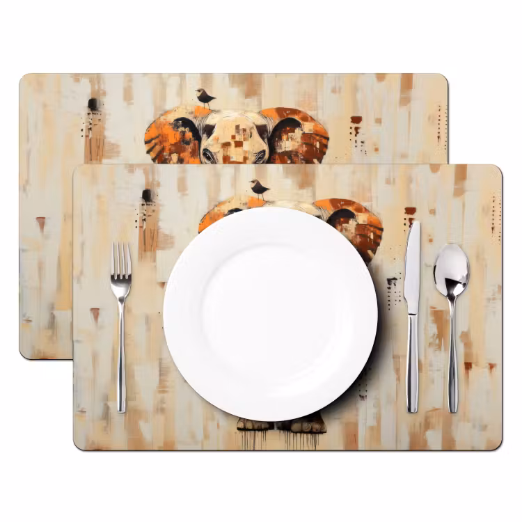 Tischset - Elefant - Rüssel - Mosaik - Abstrakt — 2