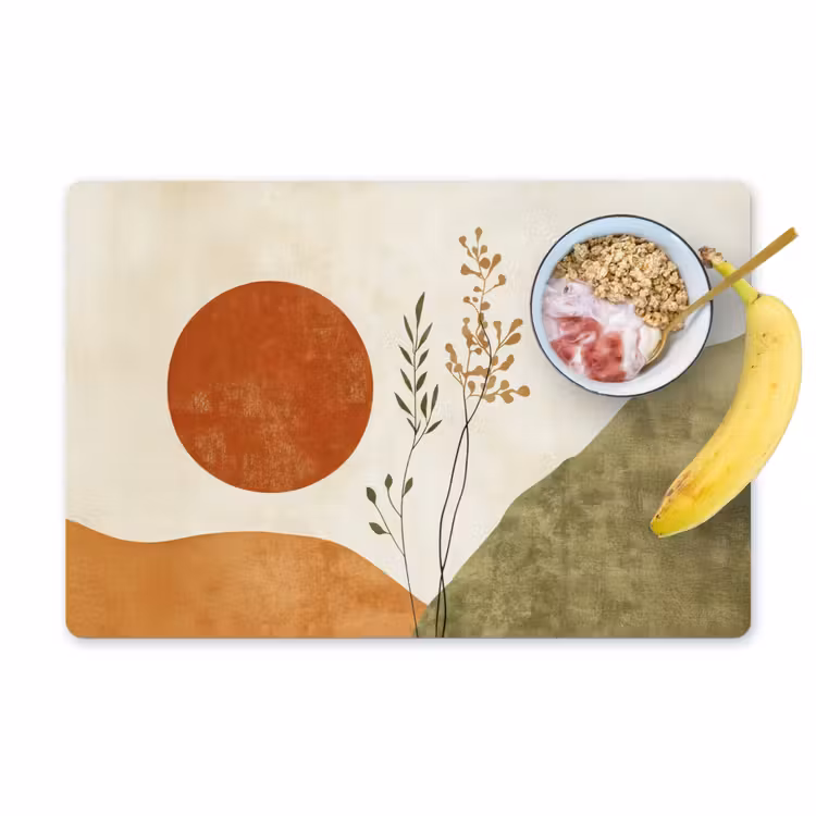 Tischset - Sonne - Abstrakt - Äste - Orange — 1