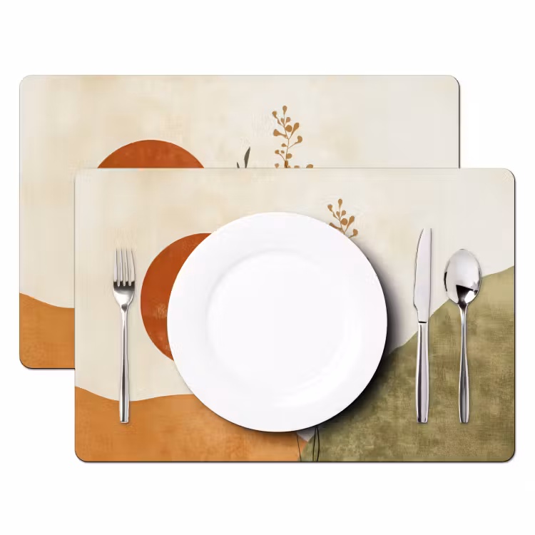 Tischset - Sonne - Abstrakt - Äste - Orange — 2