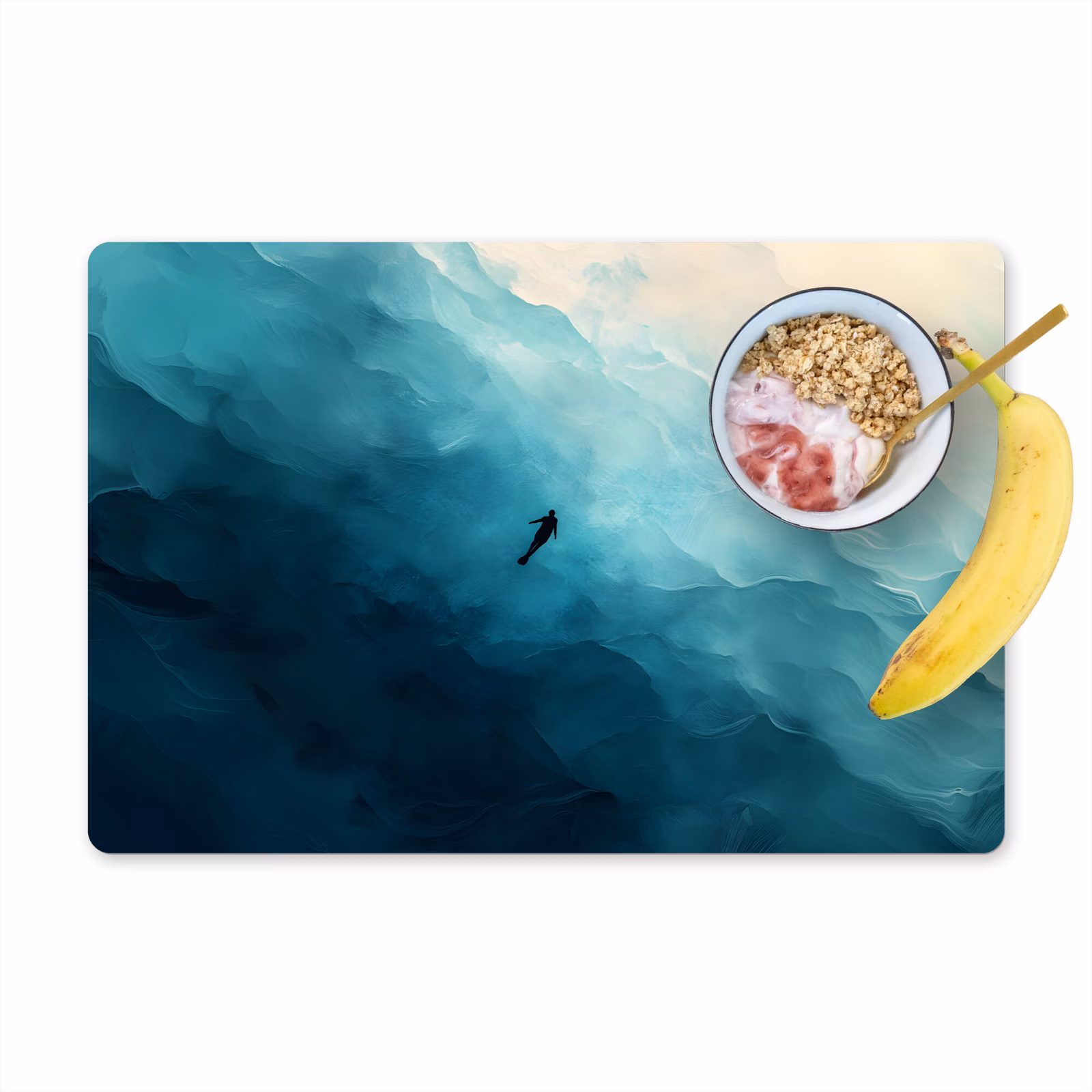 Tischset - Meer - Silhouette - Abstrakt - Blau — 1