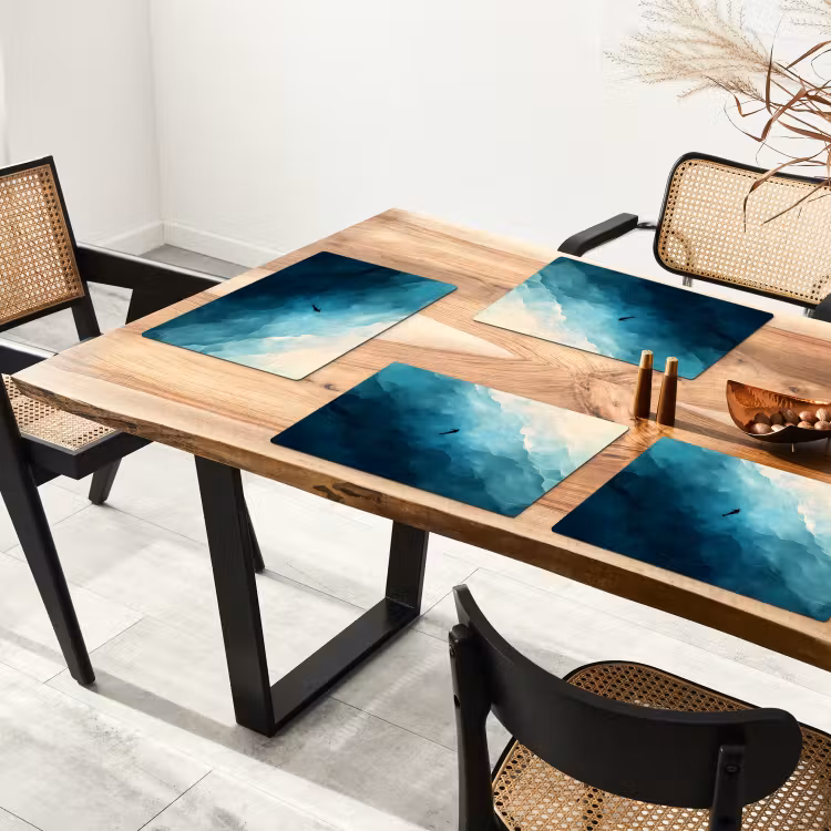 Tischset - Meer - Silhouette - Abstrakt - Blau — 4