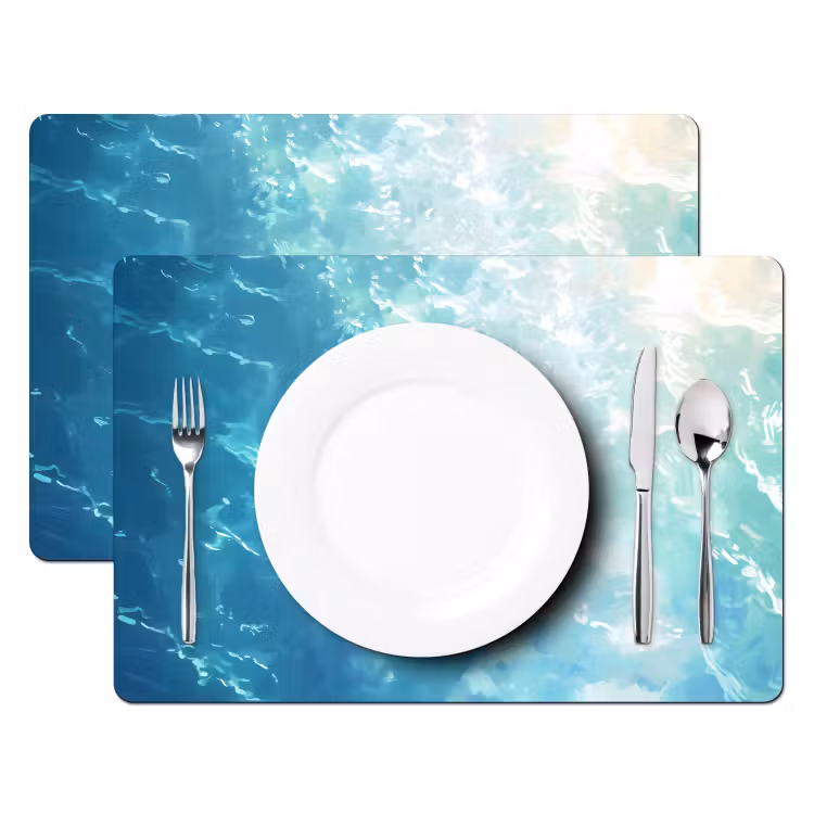 Tischset - Schildkröte - Meer - Blau - Glitzern — 2