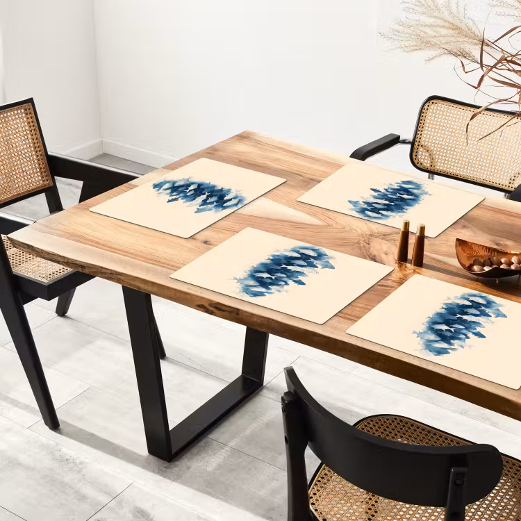 Tischset - Fische - Minimalistisch - Blau — 4